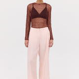 PINK CREPE RAY PANT