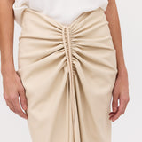 PUTTY LEATHERETTE BANKSIA SKIRT