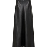 BLACK LEATHERETTE STEPHANIE SKIRT