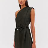 FOREST SATIN IBIZA DRESS