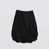 BLACK COTTON METAL DELIQUESCE SKIRT