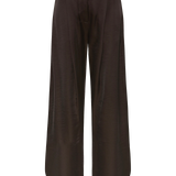 CHOCOLATE SATIN SUITING SURRENDER PANT