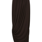 CHOCOLATE JERSEY RIPPLE SKIRT