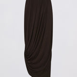 CHOCOLATE JERSEY RIPPLE SKIRT