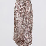 WHIRLPOOL STRIPE SILK RIPPLE SKIRT