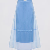 SKY ORGANZA CURVATURE SKIRT