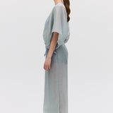 BLUE LIQUID ORGANZA PROCESSION PANT