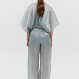 BLUE LIQUID ORGANZA PROCESSION PANT