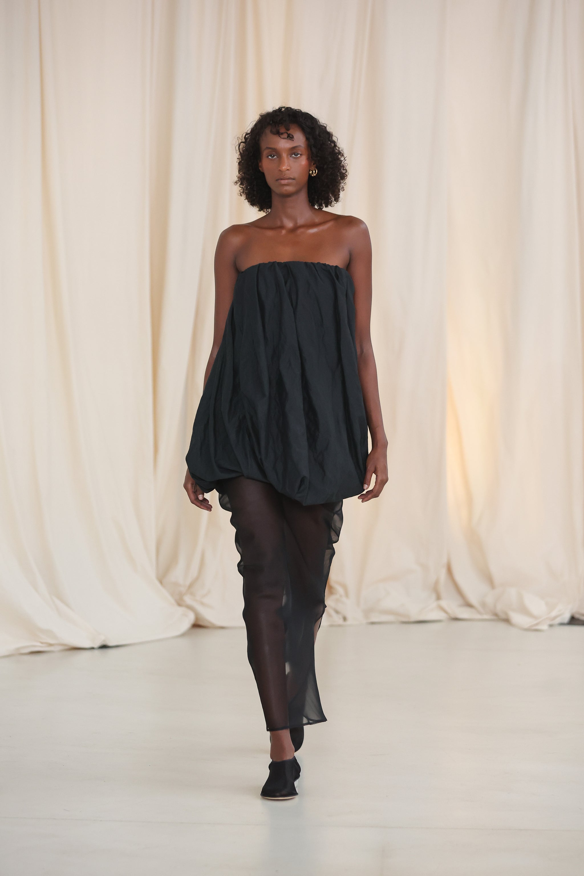 BLACK METAL COTTON HAZEL DRESS