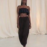 CHOCOLATE JERSEY RIPPLE SKIRT