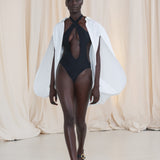 WHITE SHIRTING CAPE LOOP SHIRT