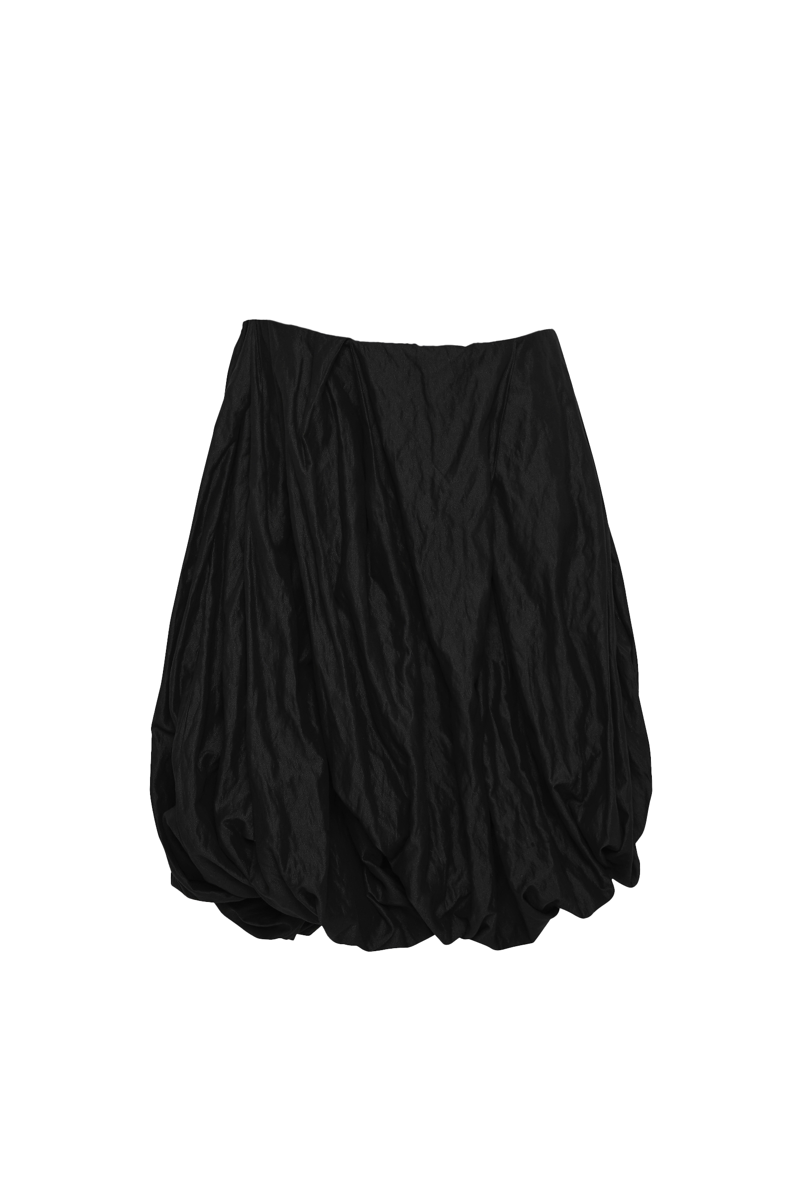 BLACK COTTON METAL DELIQUESCE SKIRT