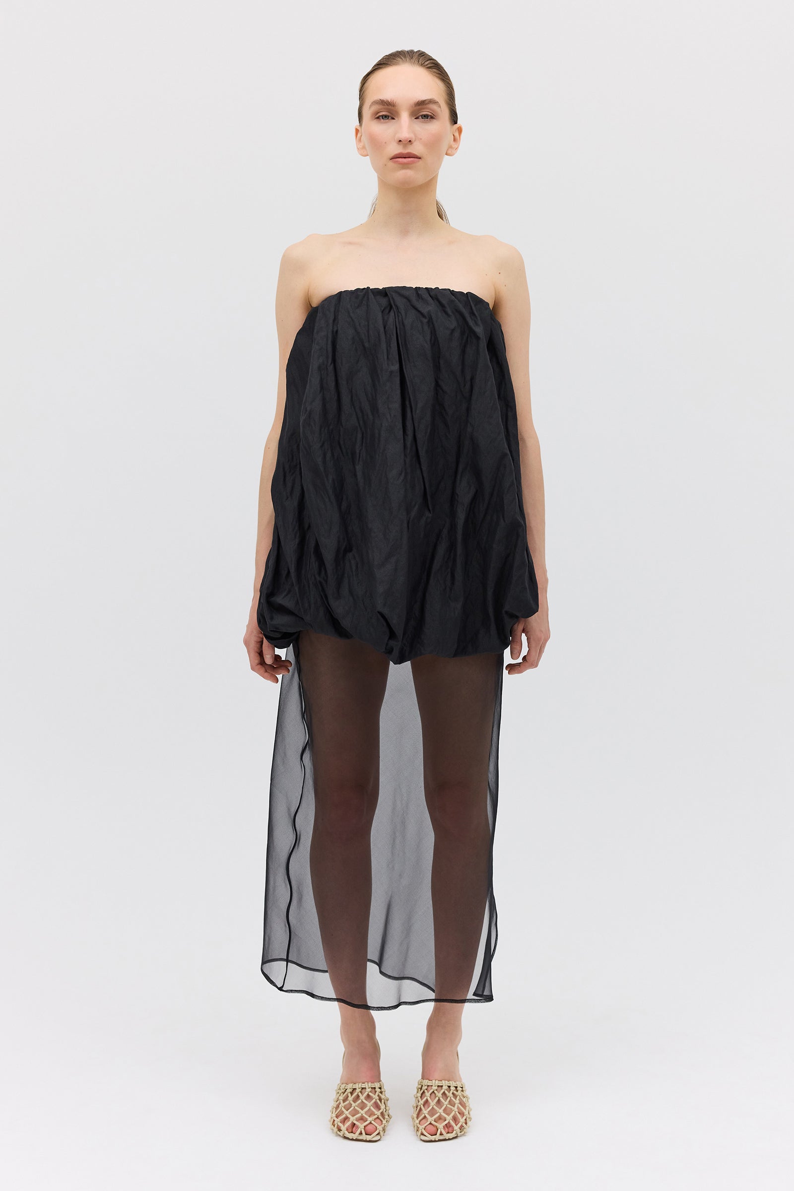 BLACK METAL COTTON HAZEL DRESS