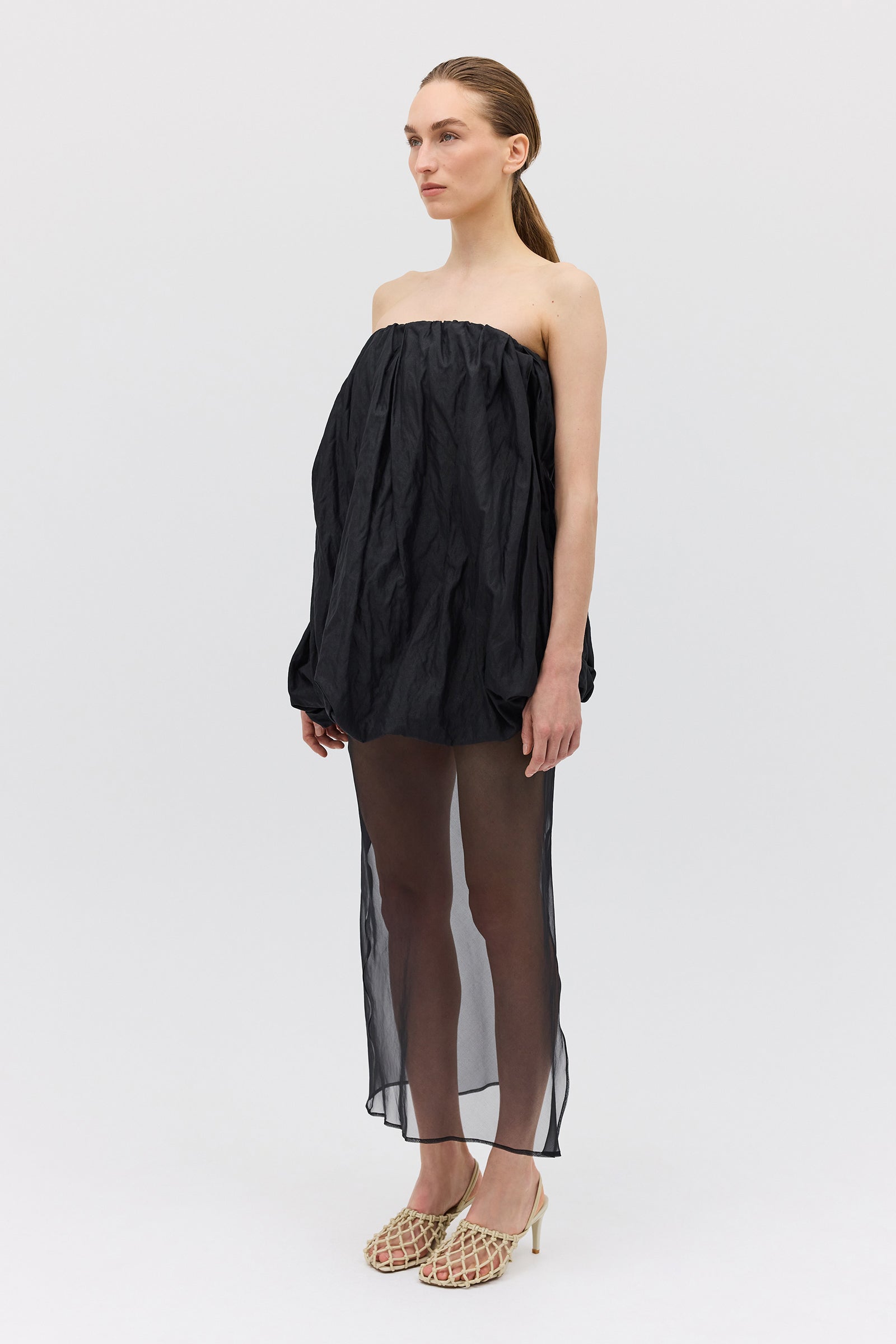 BLACK METAL COTTON HAZEL DRESS