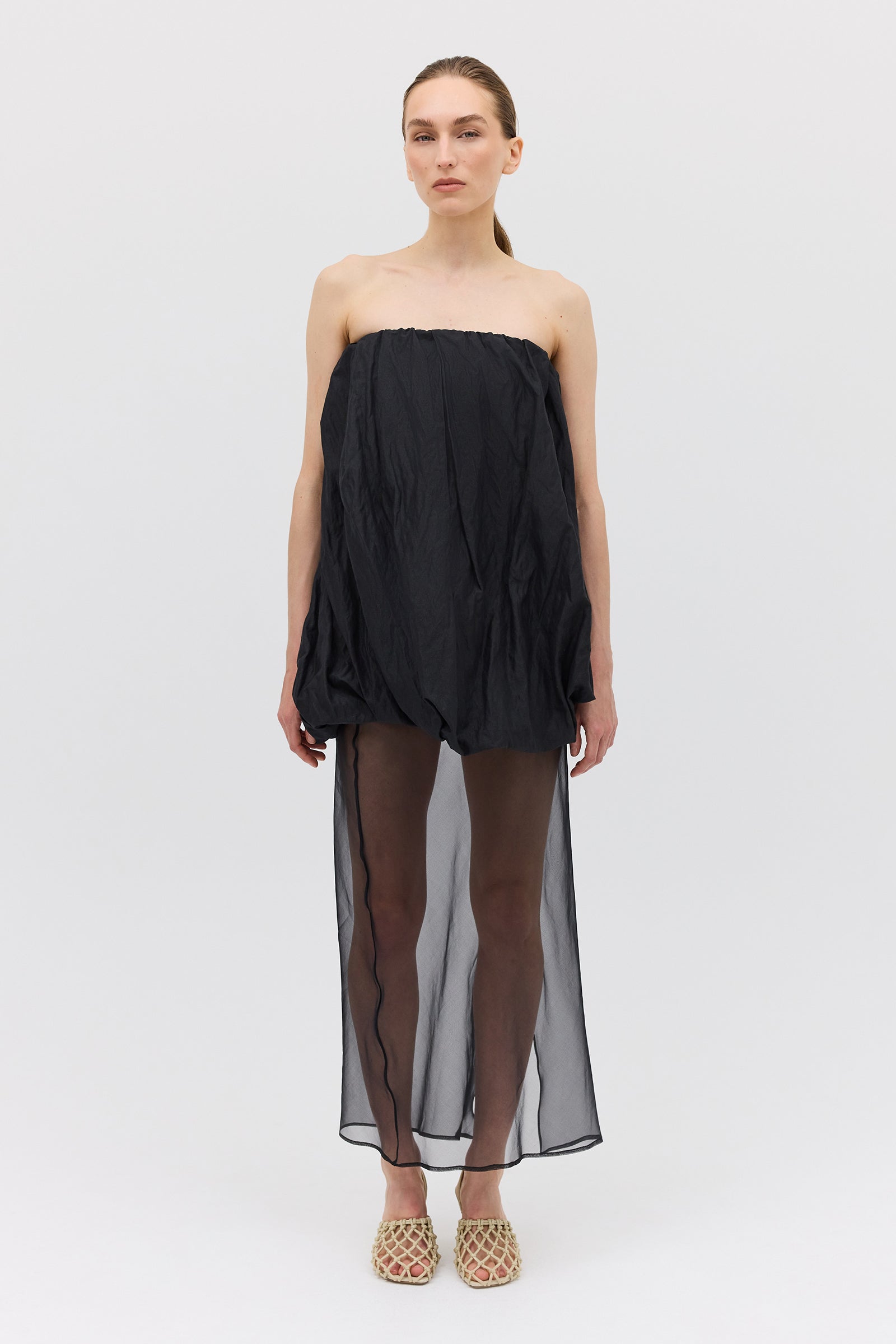 BLACK METAL COTTON HAZEL DRESS