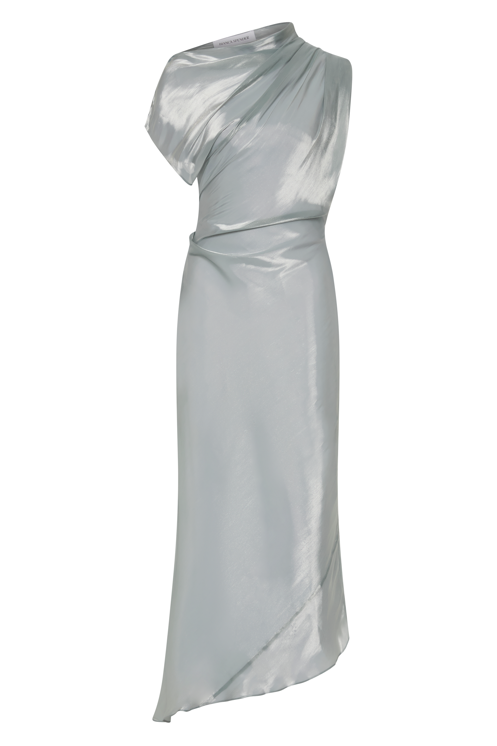 BLUE LIQUID ORGANZA DECODE DRESS