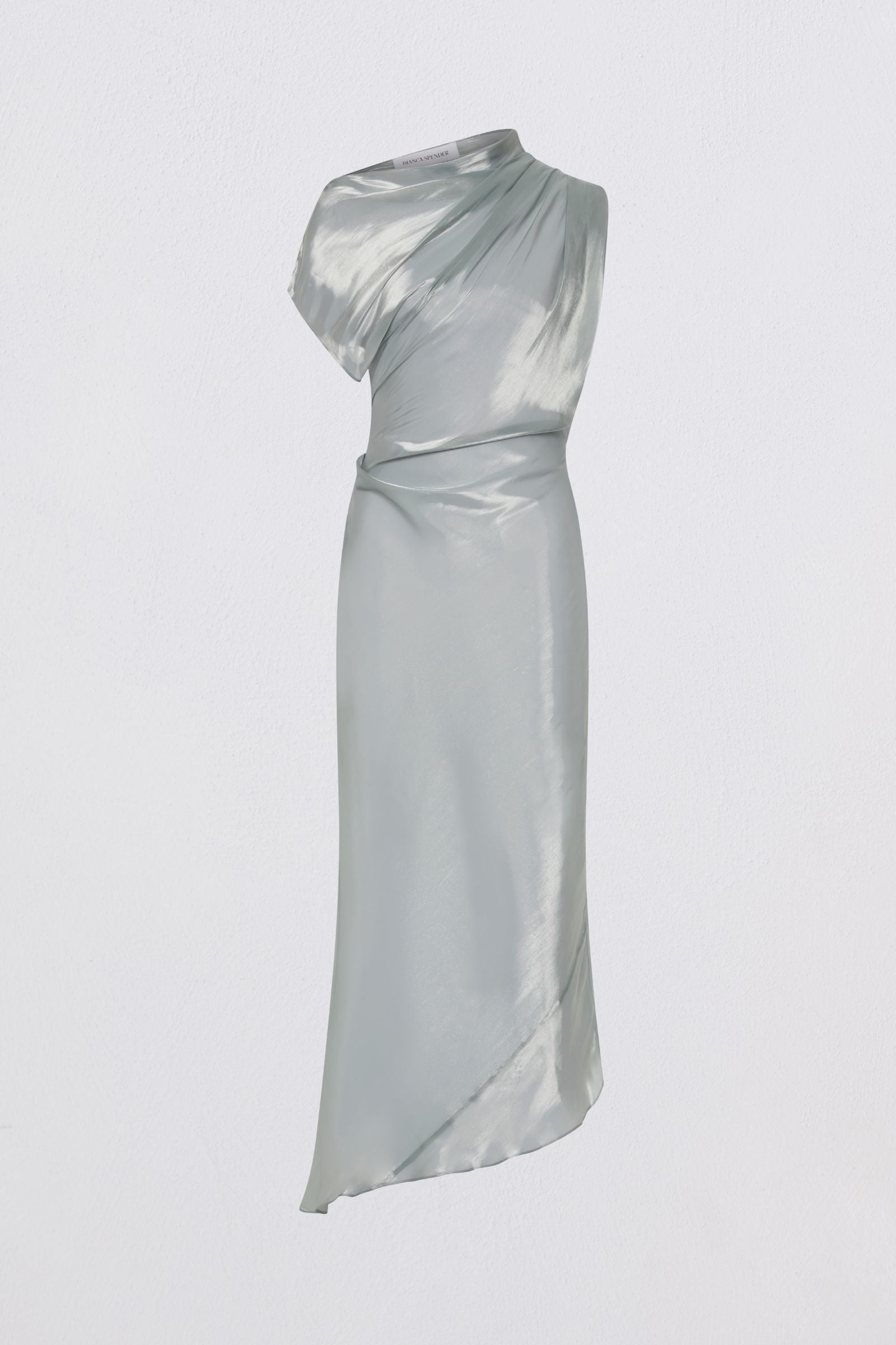 BLUE LIQUID ORGANZA DECODE DRESS