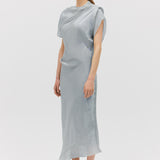 BLUE LIQUID ORGANZA DECODE DRESS