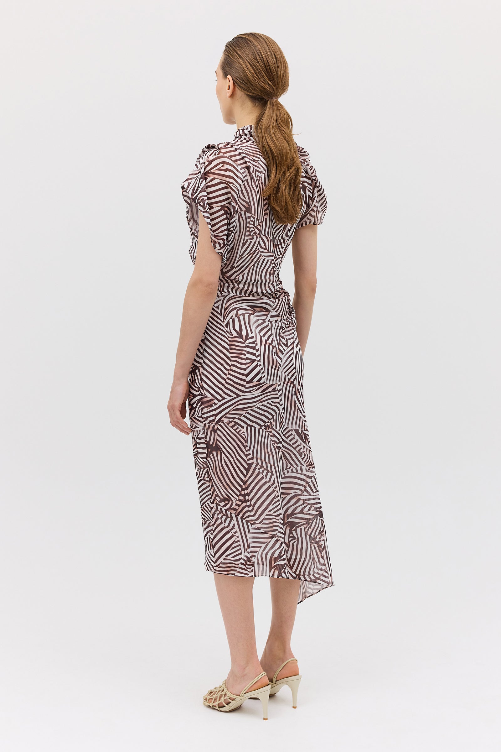 WHIRLPOOL STRIPE DECODE DRESS