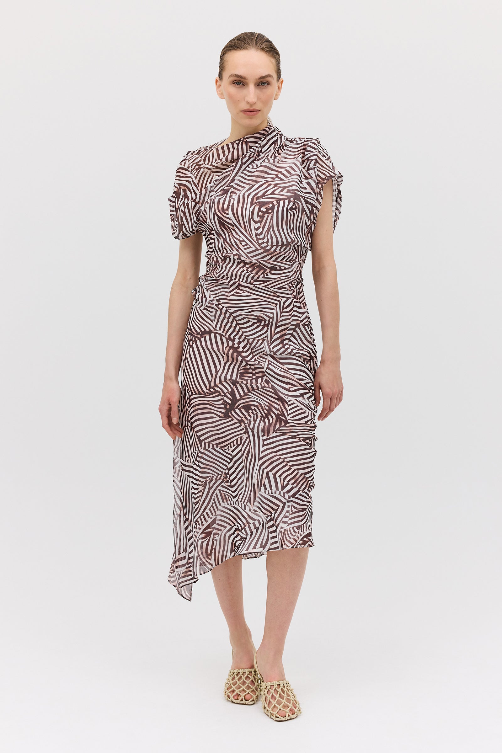 WHIRLPOOL STRIPE DECODE DRESS