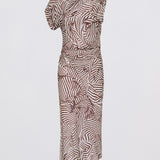 WHIRLPOOL STRIPE DECODE DRESS