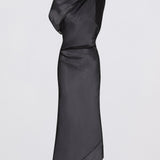 BLACK LIQUID ORGANZA DECODE DRESS