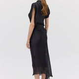 BLACK LIQUID ORGANZA DECODE DRESS
