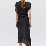 BLACK LIQUID ORGANZA DECODE DRESS