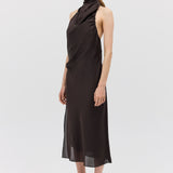 CHOCOLATE CHIFFON SUBLIMATE DRESS