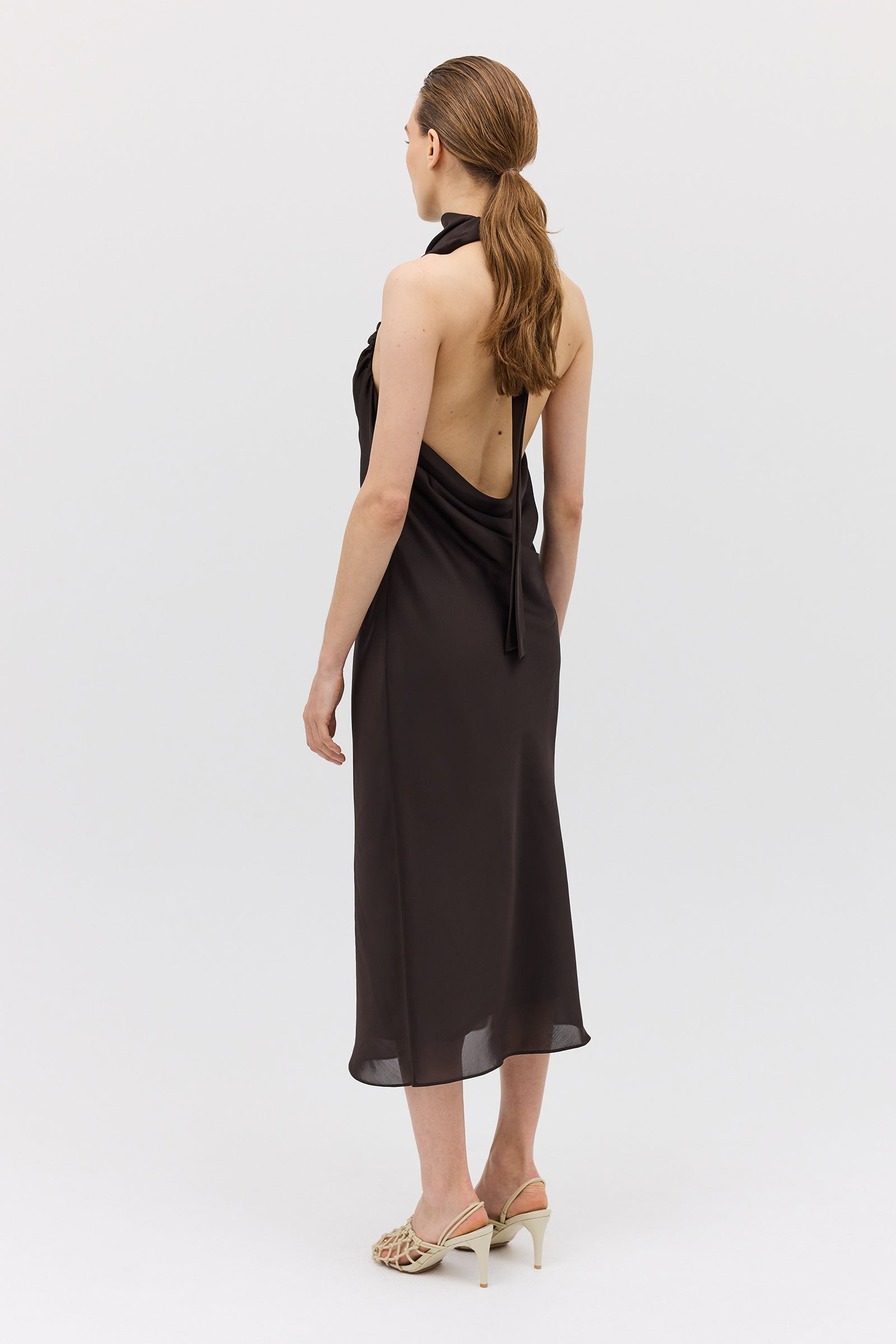 CHOCOLATE CHIFFON SUBLIMATE DRESS