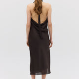CHOCOLATE CHIFFON SUBLIMATE DRESS
