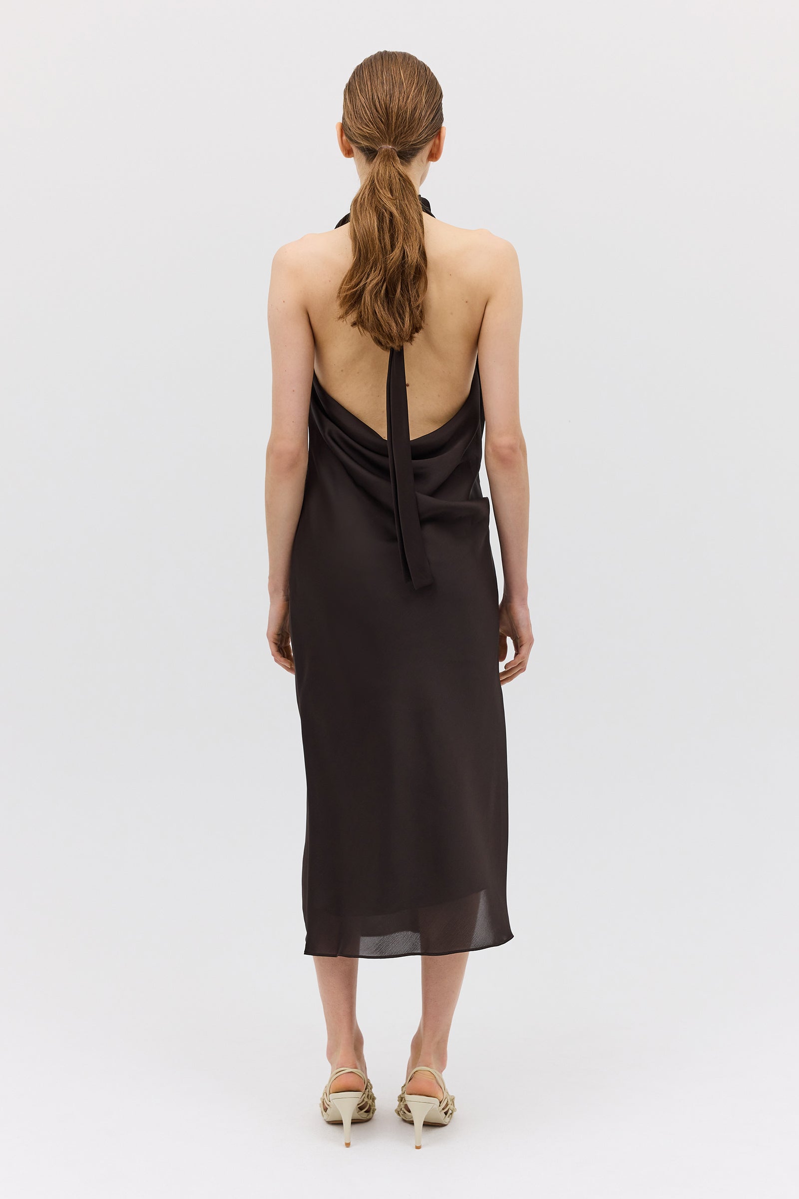 CHOCOLATE CHIFFON SUBLIMATE DRESS