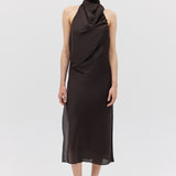 CHOCOLATE CHIFFON SUBLIMATE DRESS