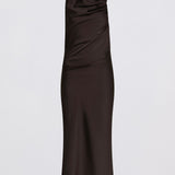 CHOCOLATE CHIFFON SUBLIMATE DRESS