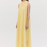LEMON CHIFFON EFFUSE DRESS