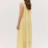 LEMON CHIFFON EFFUSE DRESS