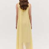 LEMON CHIFFON EFFUSE DRESS