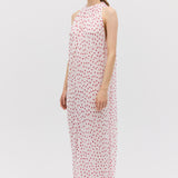 RED POLKA DOT CHIFFON CURRENT DRESS