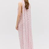 RED POLKA DOT CHIFFON CURRENT DRESS