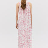 RED POLKA DOT CHIFFON CURRENT DRESS