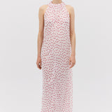 RED POLKA DOT CHIFFON CURRENT DRESS
