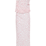 RED POLKA DOT CHIFFON TUMBLE DRESS