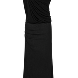 BLACK CRINKLE TUMBLE DRESS