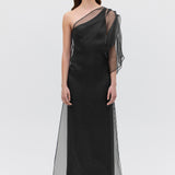 BLACK ORGANZA VALENCIA GOWN