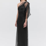 BLACK ORGANZA VALENCIA GOWN