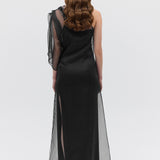 BLACK ORGANZA VALENCIA GOWN
