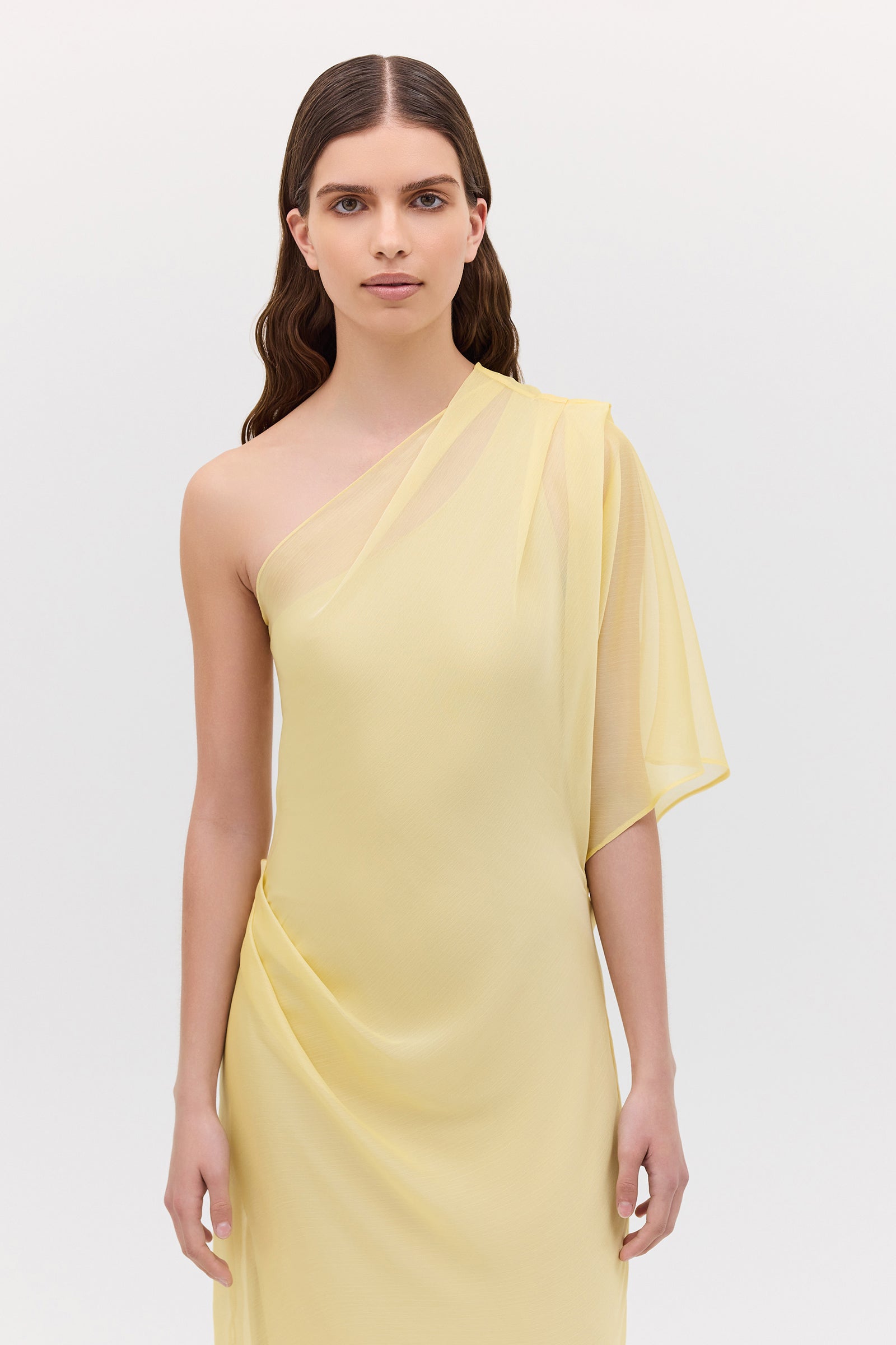 LEMON CHIFFON VALENCIA DRESS