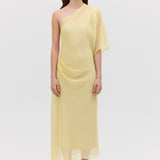 LEMON CHIFFON VALENCIA DRESS