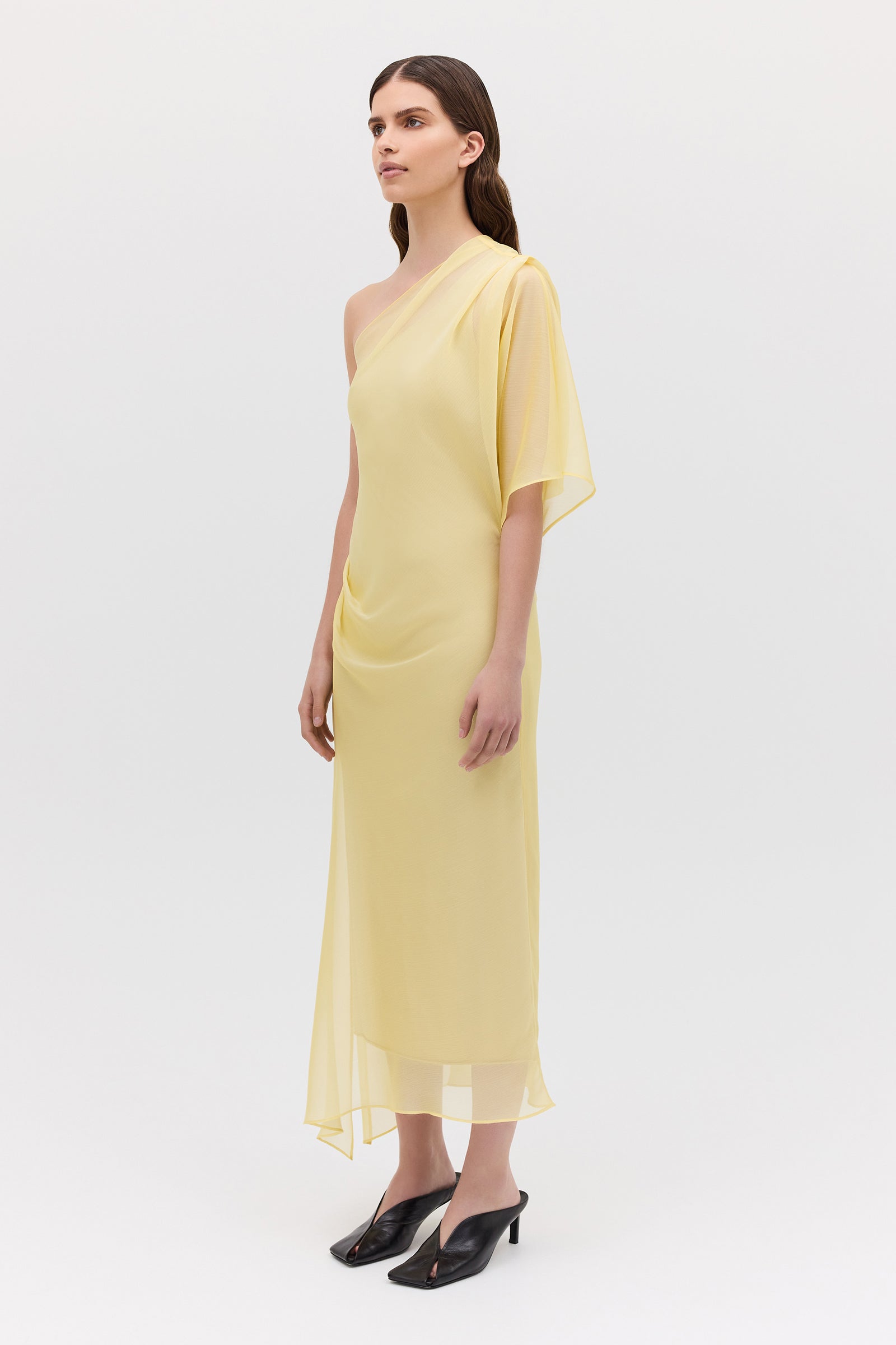 LEMON CHIFFON VALENCIA DRESS