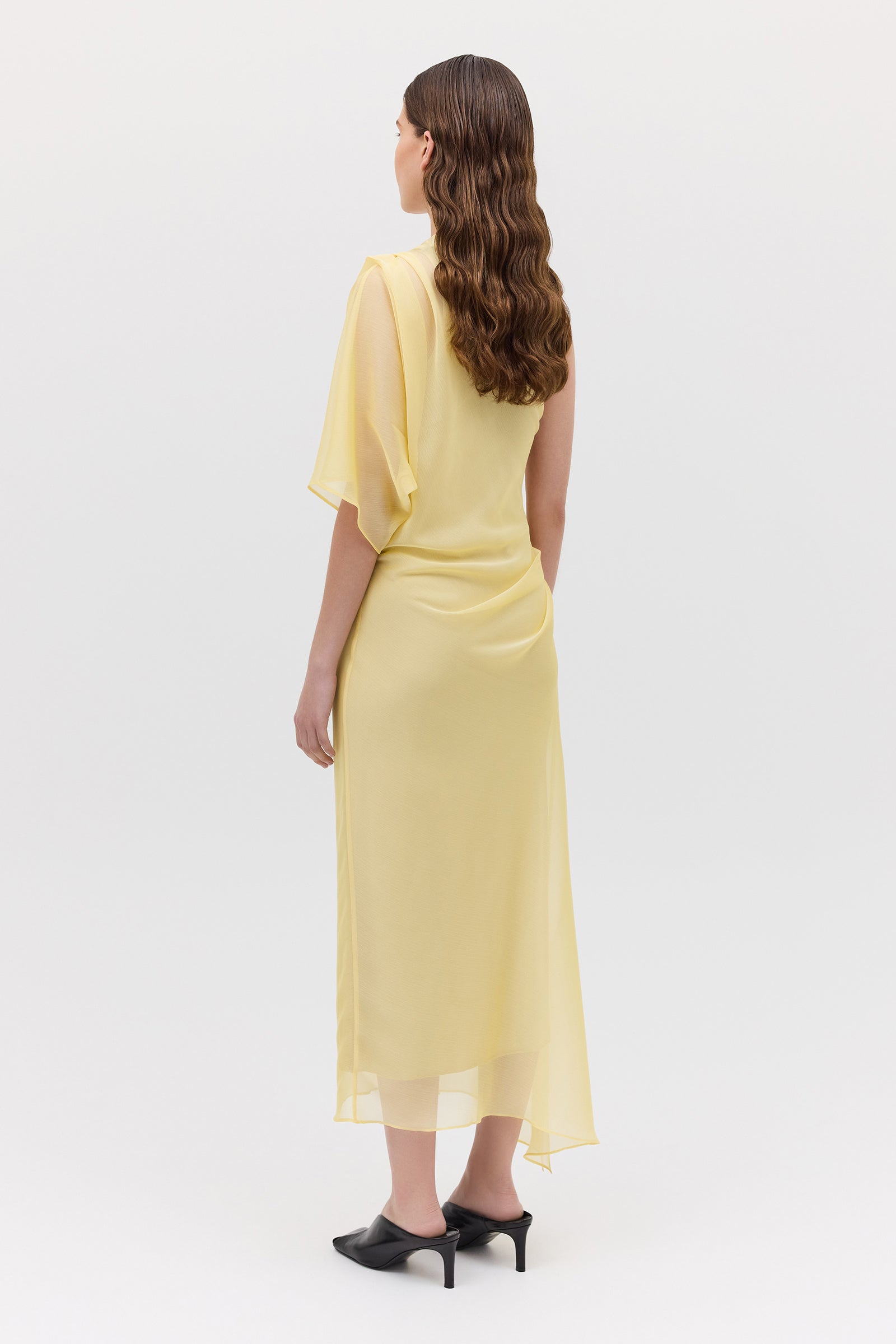 LEMON CHIFFON VALENCIA DRESS